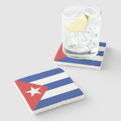 Vlag van Cuba Stenen Onderzetter (Zijkant)