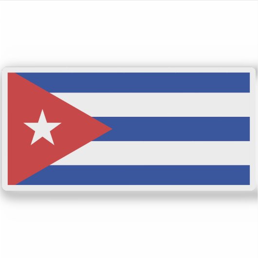 Vlag van Cuba Sticker (Voorkant)