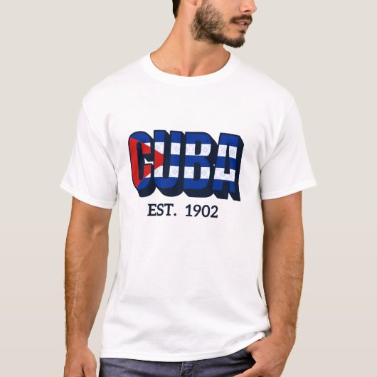 Vlag van Cuba T-shirt (Voorkant)