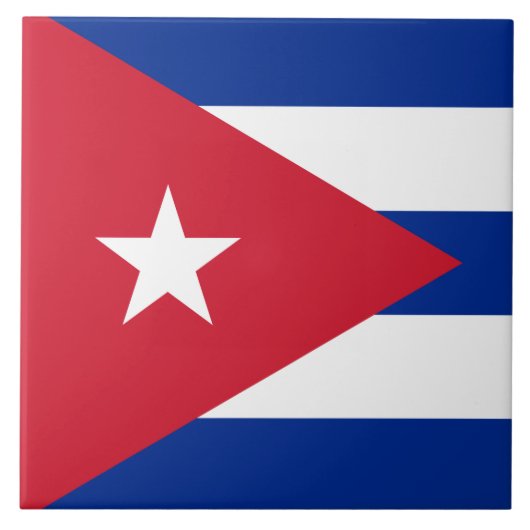 Vlag van Cuba Tegeltje (Voorkant)