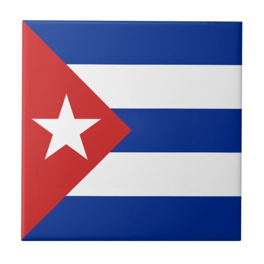 Vlag van Cuba Tegeltje (Voorkant)
