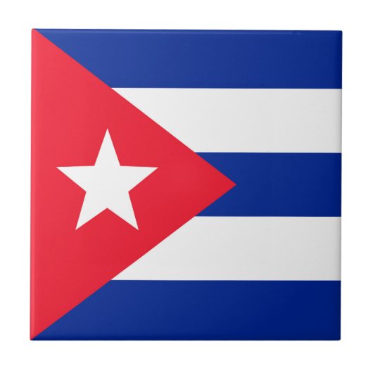 Vlag van Cuba Tegeltje (Voorkant)