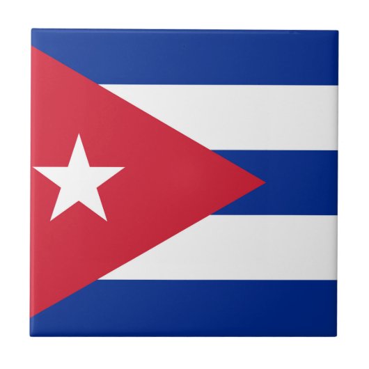 Vlag van Cuba Tegeltje (Voorkant)