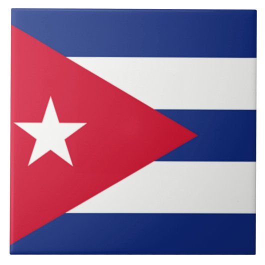Vlag van Cuba  Tegeltje (Voorkant)