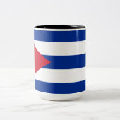 Vlag van Cuba Tweekleurige Koffiemok (Center)