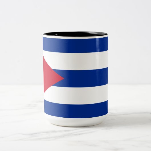 Vlag van Cuba Tweekleurige Koffiemok (Center)