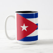 Vlag van Cuba Tweekleurige Koffiemok (Links)