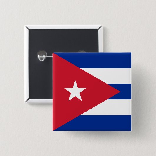 Vlag van Cuba Vierkante Button 5,1 Cm (Voorkant /achterkant)