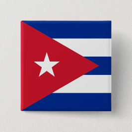 Vlag van Cuba Vierkante Button 5,1 Cm