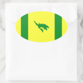 Vlag van Culebra, Puerto Rico Ovale Sticker (Tas)