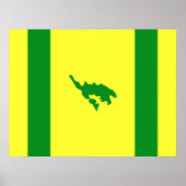 Vlag van Culebra, Puerto Rico Poster (Voorkant)