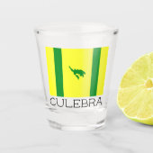 Vlag van Culebra, Puerto Rico Shot Glas (Voorkant)