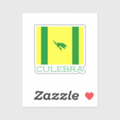 Vlag van Culebra, Puerto Rico Sticker (Vel)