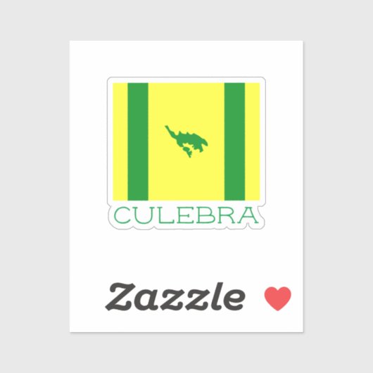 Vlag van Culebra, Puerto Rico Sticker (Vel)