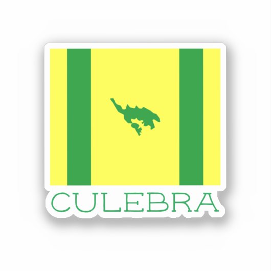 Vlag van Culebra, Puerto Rico Sticker (Voorkant)