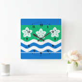 Vlag van Cumberland Vierkante Wandklok (Huis)