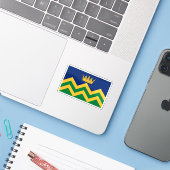 Vlag van Cumbria (vanaf 2025) Sticker (Laptop met iPhone)