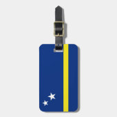 Vlag van Curaçao Bagagelabel (Voorkant verticaal)