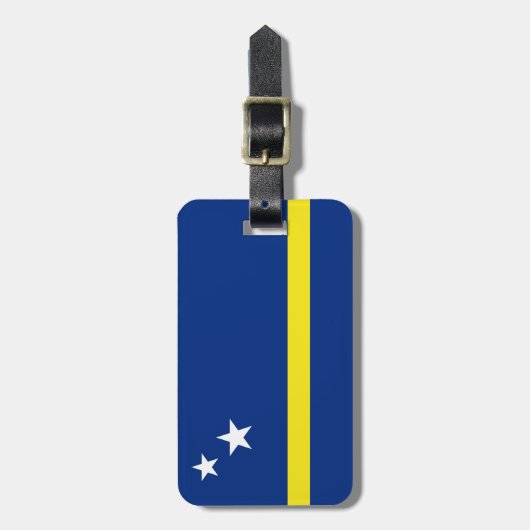 Vlag van Curaçao Bagagelabel (Voorkant verticaal)