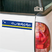 Vlag van Curaçao Bumpersticker (Op Truck)