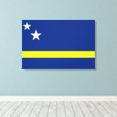 Vlag van Curaçao Canvas Afdruk (Insitu (Houten vloer))