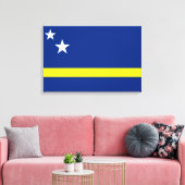 Vlag van Curaçao Canvas Afdruk (Insitu (Woonkamer))