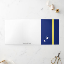 vlag van Curaçao Drieluik Kaart