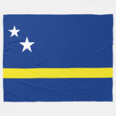 Vlag van Curaçao Fleece Deken (Voorkant (Horizontaal))