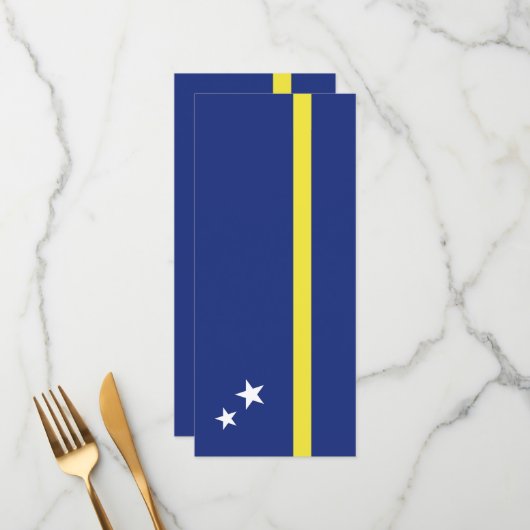 vlag van Curaçao Menu (Voorkant / Achterkant in situ)
