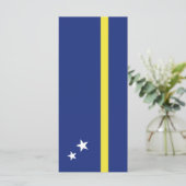 vlag van Curaçao Menu (Staand voorkant)