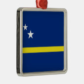 Vlag van Curaçao Metalen Ornament (Rechts)
