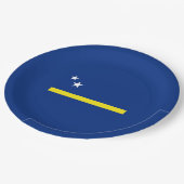 Vlag van Curaçao Papieren Bordje (Gekanteld)