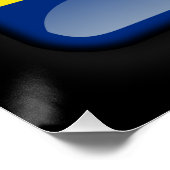 Vlag van Curaçao Perfect Poster (Hoek)