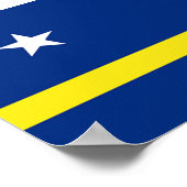 Vlag van Curaçao Poster (Hoek)