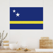 vlag van Curaçao Poster (Keuken)