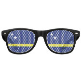 vlag van Curaçao Retro Zonnebril (Voorkant)