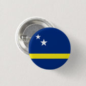 Vlag van Curaçao Ronde Button 3,2 Cm (Voorkant /achterkant)