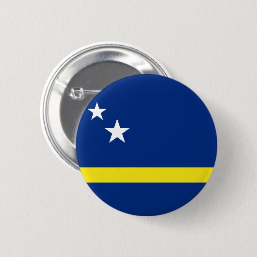 Vlag van Curaçao Ronde Button 5,7 Cm (Voorkant /achterkant)