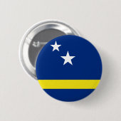 Vlag van Curaçao Ronde Button 5,7 Cm (Voorkant /achterkant)