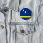 Vlag van Curaçao Ronde Button 5,7 Cm (In situ)