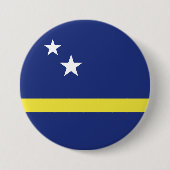 vlag van Curaçao Ronde Button 7,6 Cm (Voorkant)
