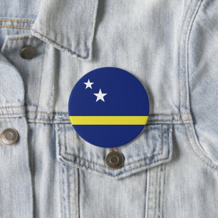 vlag van Curaçao Ronde Button 7,6 Cm