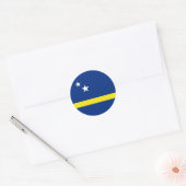 Vlag van Curaçao Ronde Sticker (Envelop)