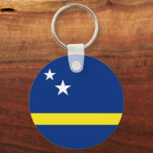 Vlag van Curaçao Sleutelhanger (Achterkant)