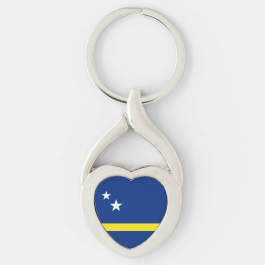 Vlag van Curaçao Sleutelhanger (Voorkant)