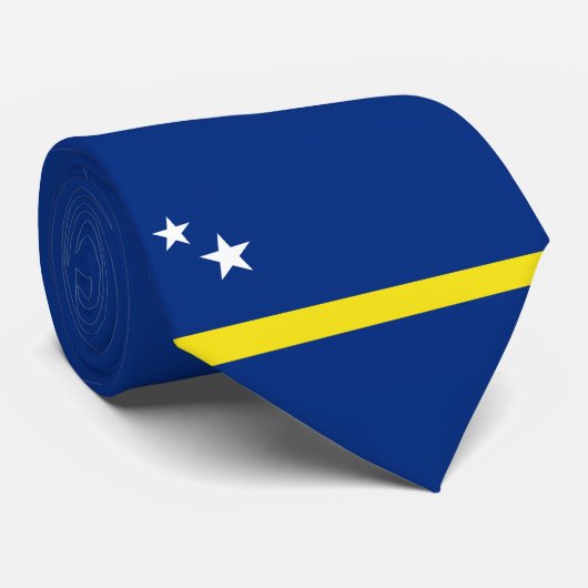 Vlag van Curaçao Stropdas (Opgerold)