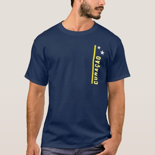Vlag van Curaçao T-shirt (Voorkant)