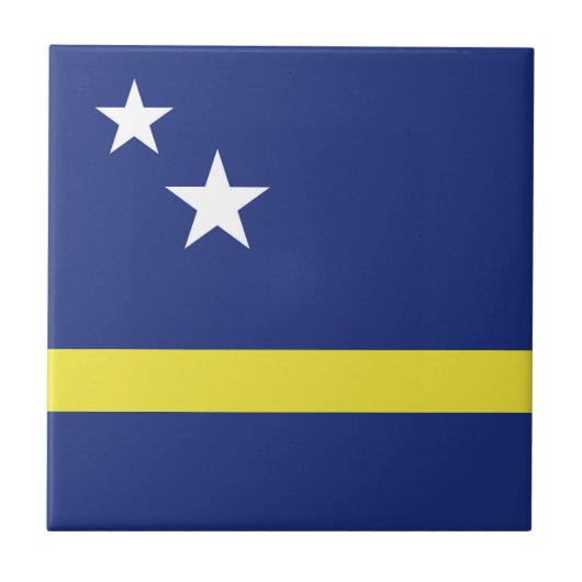 vlag van Curaçao Tegeltje (Voorkant)