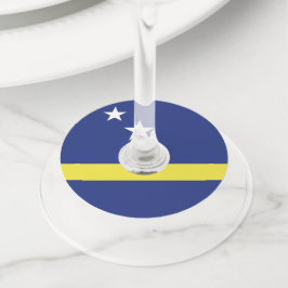 vlag van Curaçao Wijnglaslabel