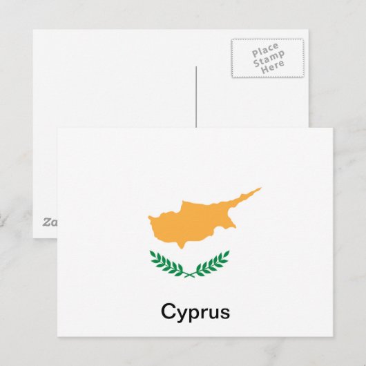 Vlag van Cyprus Briefkaart (Voorkant / Achterkant)